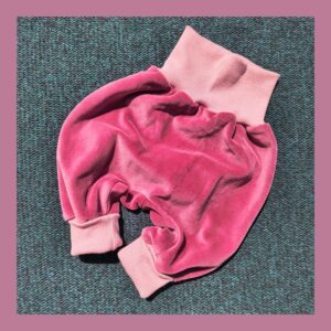 mitwachsende Baby-Hose aus weichem Nicky in altrosa Gr. 62-68