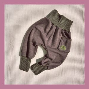 Mitwachsende Babyhose aus Merino-Wolle Gr. 86-98